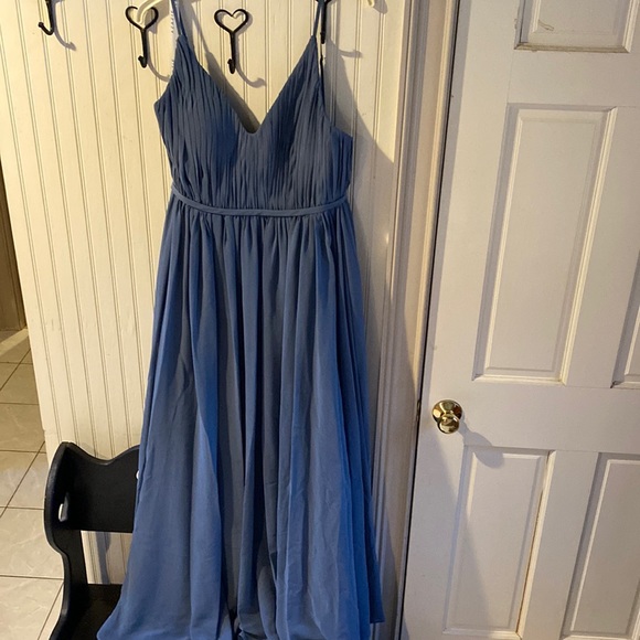 Azazie Dresses & Skirts - Azazie blue bridesmaid dress worn once